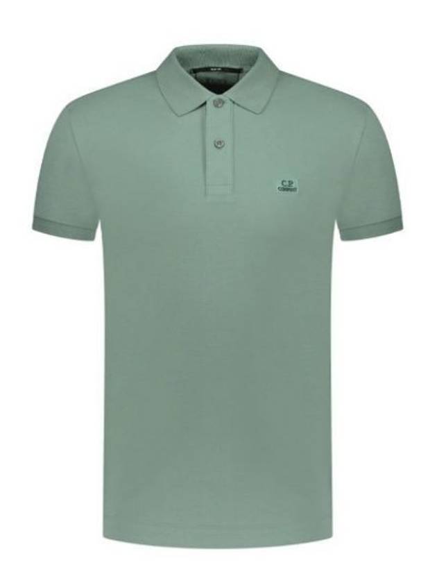 Stretch Piquet Slim Polo Shirt Green - CP COMPANY - BALAAN 2