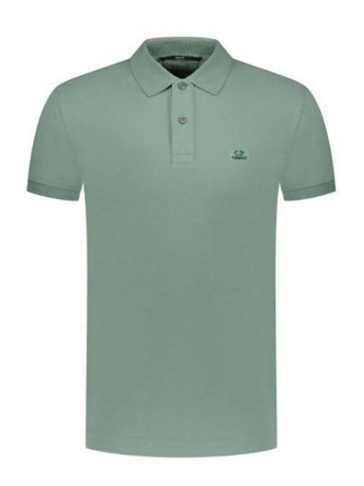 Stretch Piquet Slim Polo Shirt Green - CP COMPANY - BALAAN 2