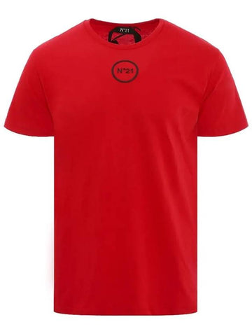 Mini Round Logo Short Sleeve T-Shirt Red - Nº 21 - BALAAN 1