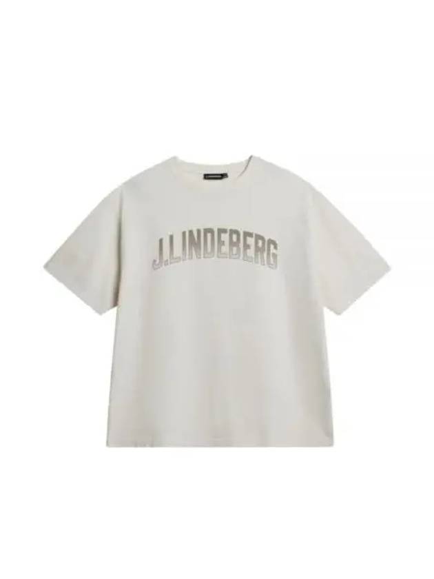 Tjorn Boxy Printed Short Sleeve T-Shirt Cloud White - J.LINDEBERG - BALAAN 2