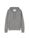 Bold Fox Head Patch Cotton Zip-Up Hoodie Grey - MAISON KITSUNE - BALAAN 2