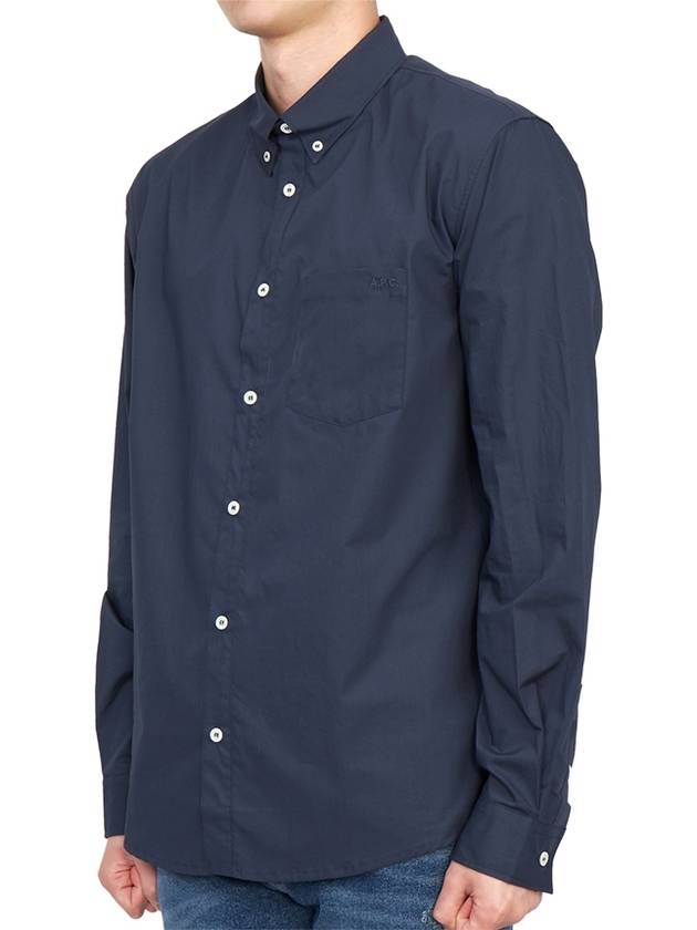 Edouard Long Sleeve Shirt Navy - A.P.C. - BALAAN 5