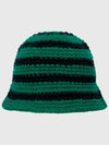 Swirl Knit Bucket Hat Unisex Hat Forest Green - STUSSY - BALAAN 2