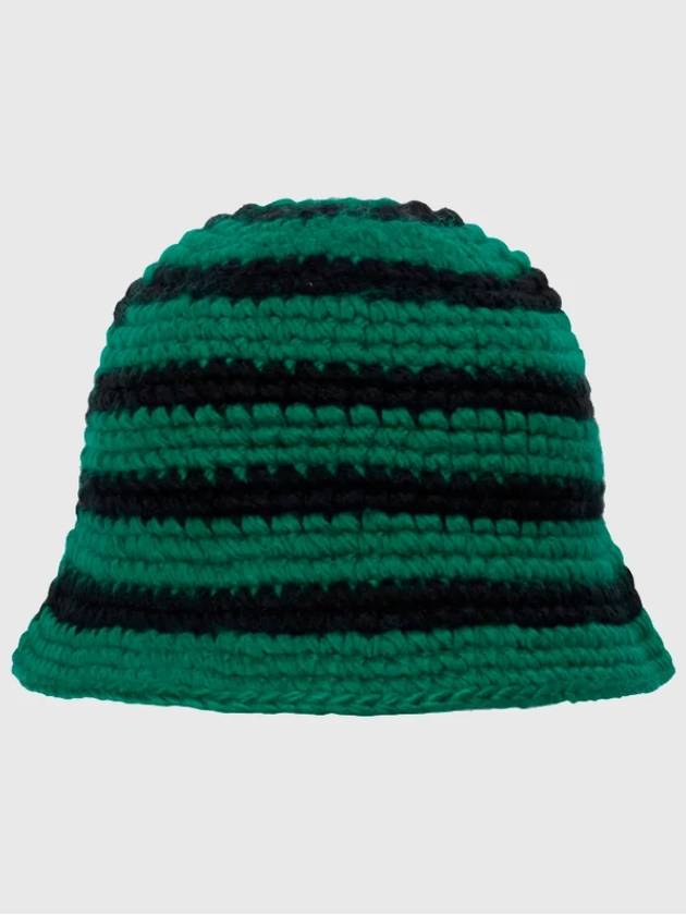 Swirl Knit Bucket Hat Unisex Hat Forest Green - STUSSY - BALAAN 2