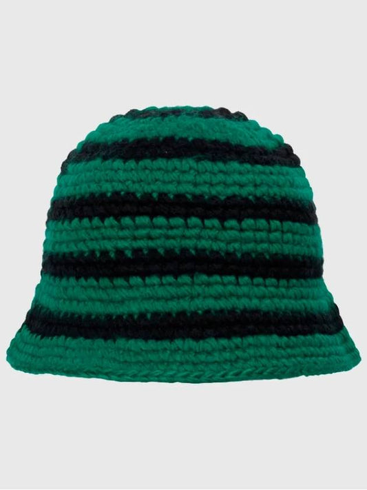 Swirl Knit Bucket Hat Unisex Hat Forest Green - STUSSY - BALAAN 2