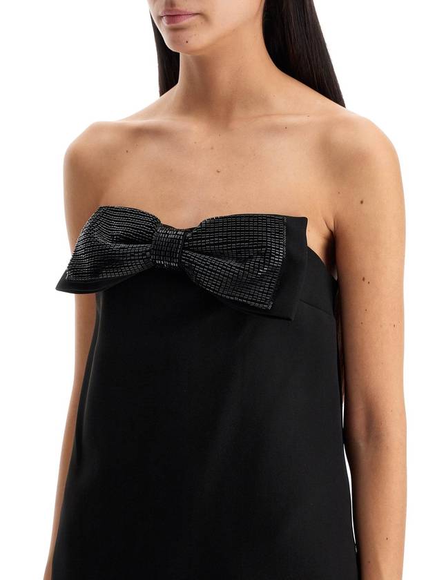 strapless mini dress with bow - SELF PORTRAIT - BALAAN 4