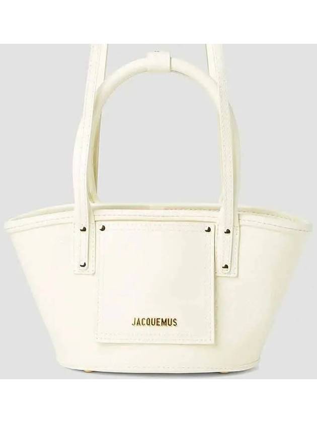 Le Petit Panier Soli Cuir Tote Bag Ivory - JACQUEMUS - BALAAN 2