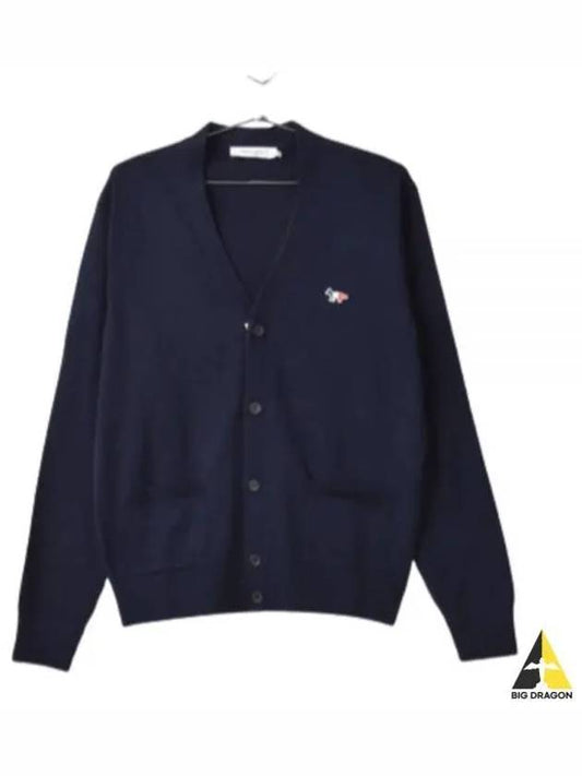 Tricolor Fox Patch Classic Cardigan Navy - MAISON KITSUNE - BALAAN 2