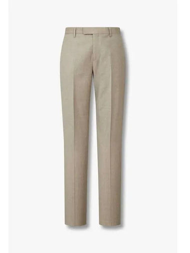 Hidden hook slim fit wool pants melange beige - PAUL SMITH - BALAAN 1