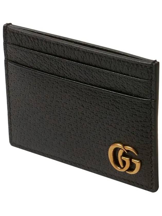 GG Marmont Leather Card Wallet Black - GUCCI - BALAAN 5