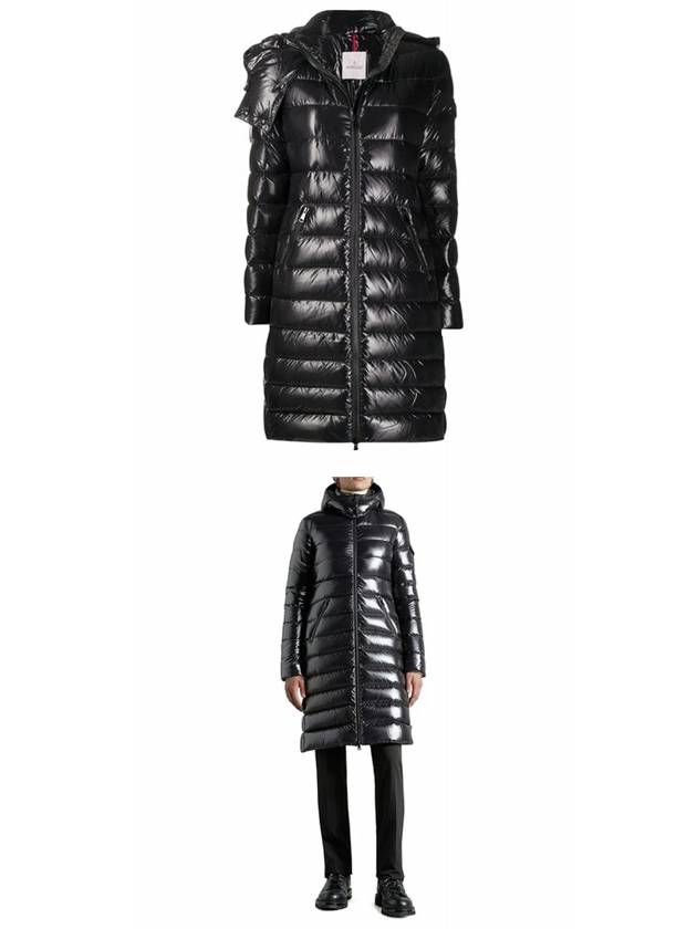 Moka Goose Down Long Padding Black - MONCLER - BALAAN 5