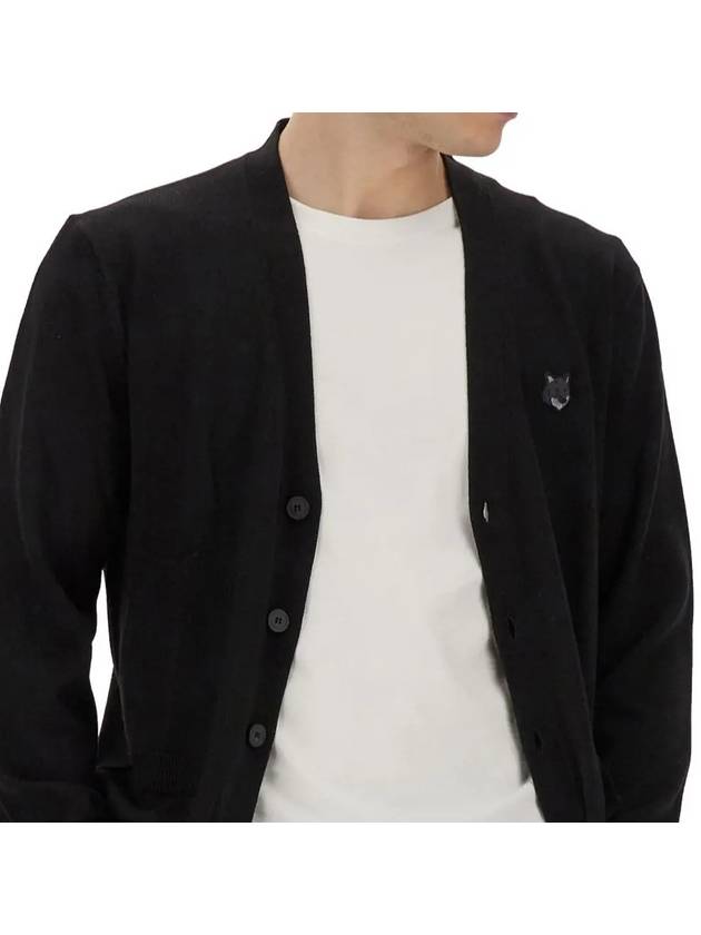 Bold Fox Head Patch Regular Cardigan Black - MAISON KITSUNE - BALAAN 4