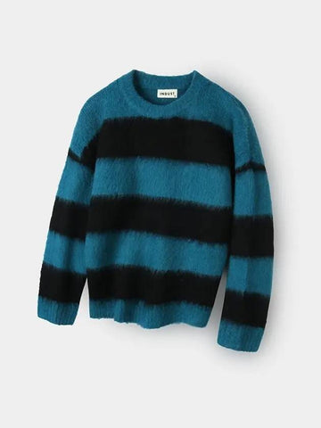 Wool brush striped knit black - INDUST - BALAAN 1