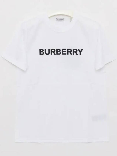 Logo Cotton Short Sleeve T-Shirt White - BURBERRY - BALAAN 2