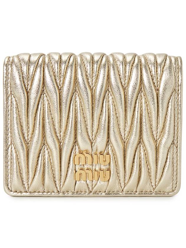 Matelasse Leather Half Wallet Gold - MIU MIU - BALAAN 2