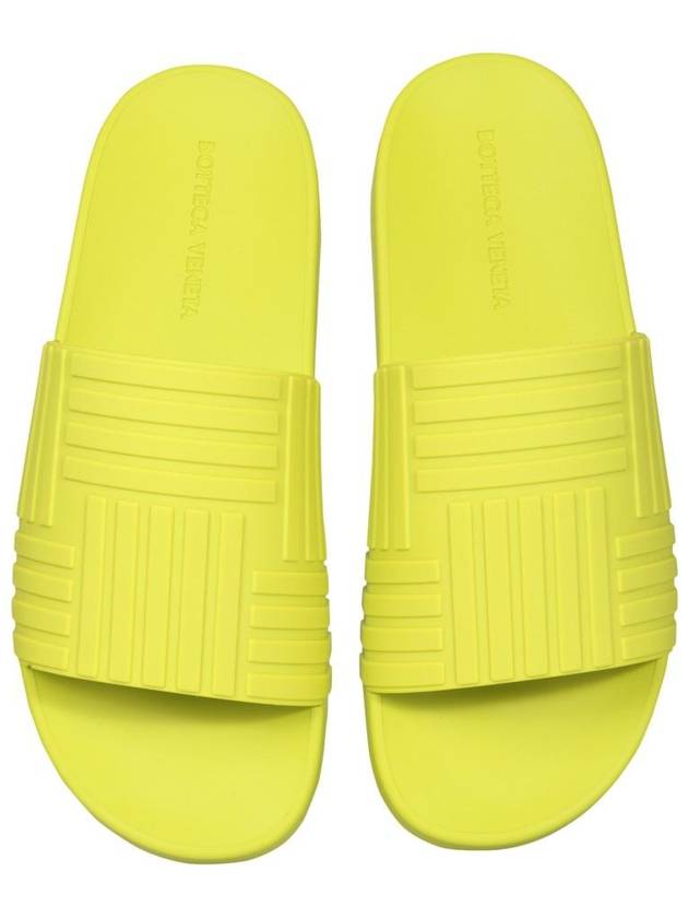 Intrecciato Rubber Slippers Kiwi - BOTTEGA VENETA - BALAAN 3