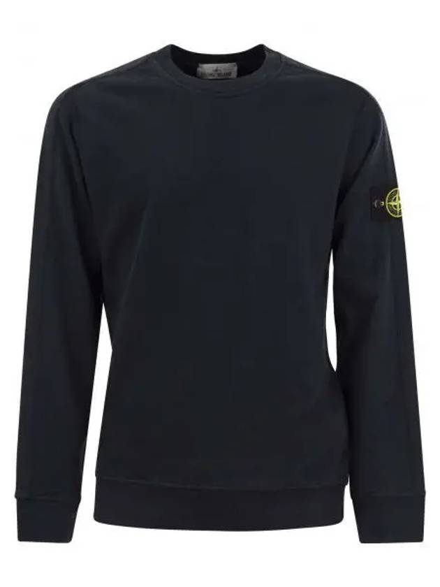 Cotton Crew Neck Sweatshirt Navy - STONE ISLAND - BALAAN 2