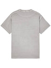 Fissato Treatmen Organic Cotton Short Sleeve T Shirt Dust Grey - STONE ISLAND - BALAAN 3