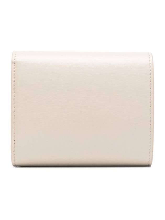 Triomphe Small Shiny Calfskin Bicycle Wallet Pale Beige - CELINE - BALAAN 4