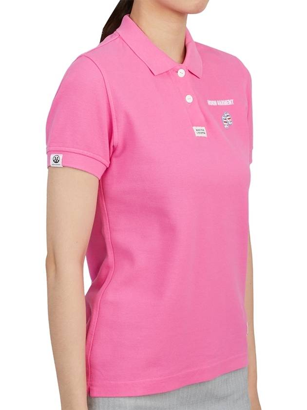 Women’s Icon Short Sleeve PK Shirt Pink - HORN GARMENT - BALAAN 4