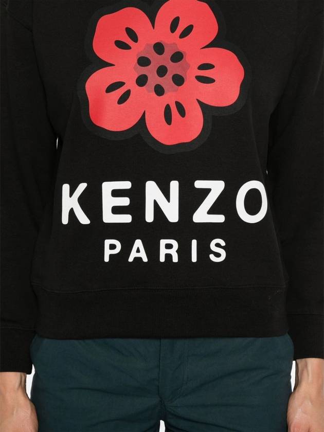 Boke Flower Cotton Sweatshirt Black - KENZO - BALAAN 6