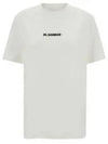 Logo Print Short Sleeve T-Shirt White - JIL SANDER - BALAAN 2