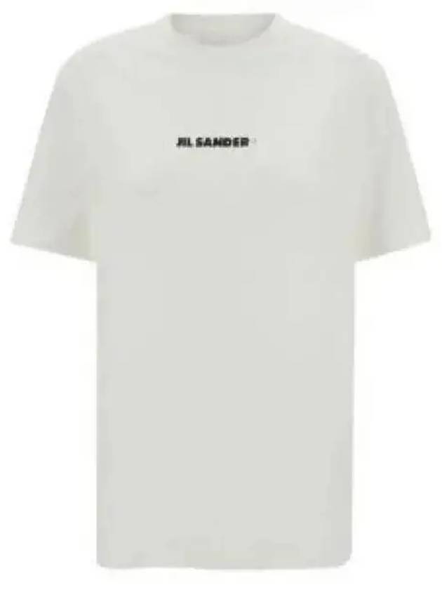 Logo Print Short Sleeve T-Shirt White - JIL SANDER - BALAAN 2