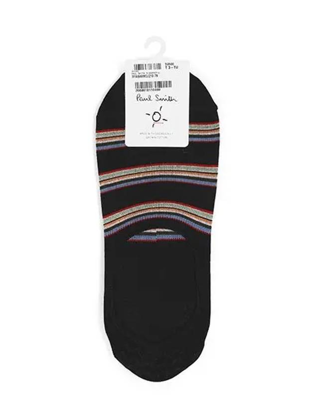 Striped Fake Cotton Socks Black - PAUL SMITH - BALAAN 2