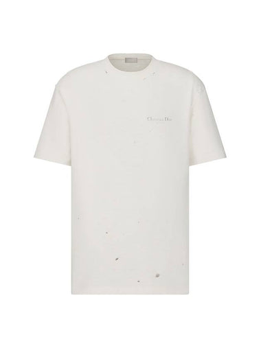 Couture Lettering Logo Short Sleeve T-Shirt White - DIOR - BALAAN 1