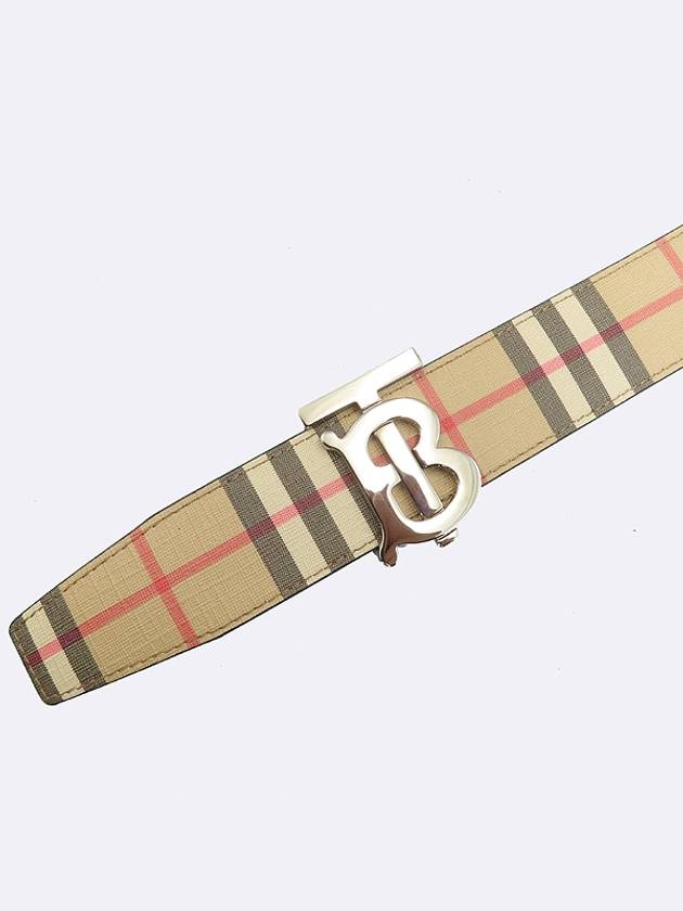 8021957 Vintage Check Black TB Silver Reversible Belt - BURBERRY - BALAAN 3