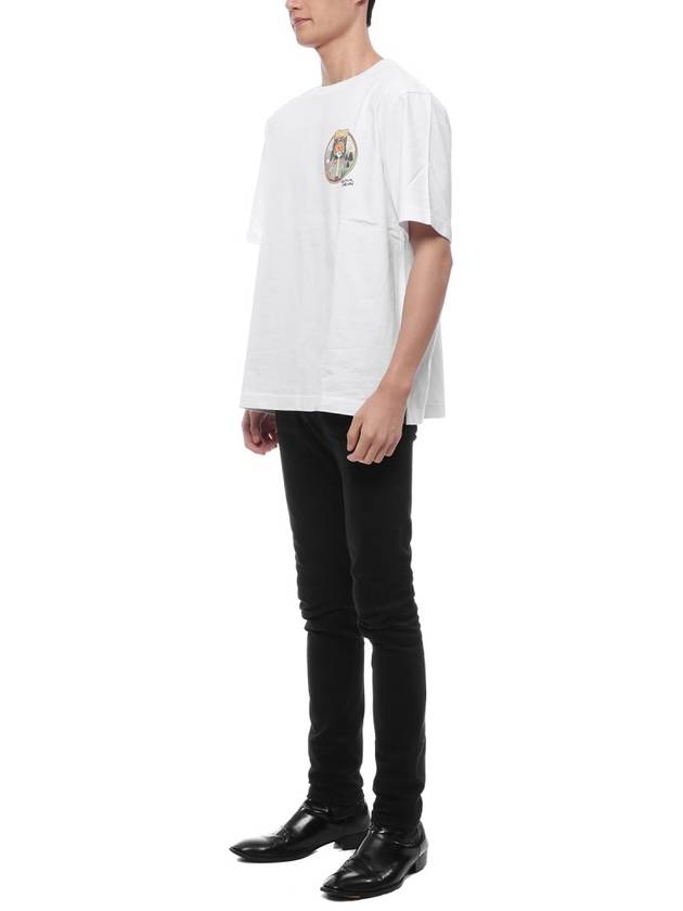 Rambling Fox Short Sleeve T-Shirt White - MAISON KITSUNE - BALAAN 5