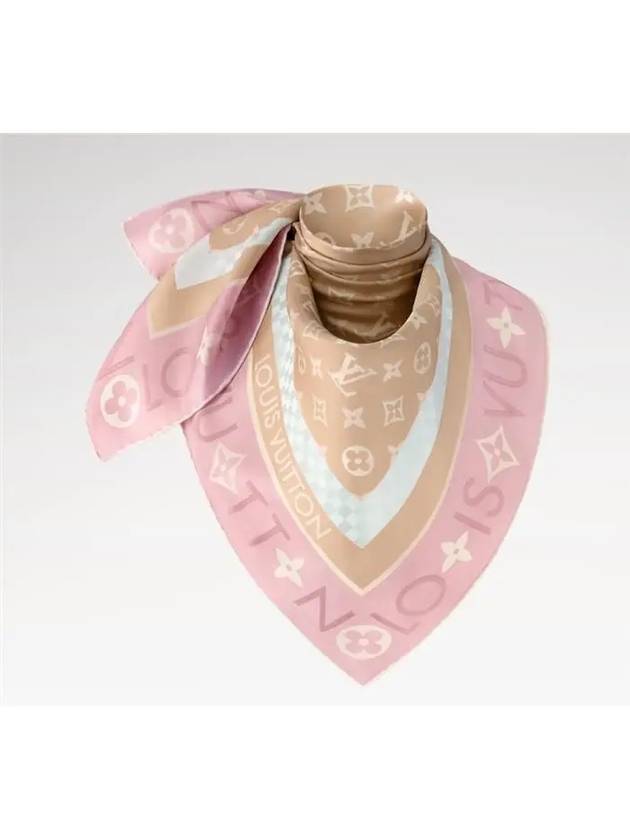 Monogram Infinity Square 90 Scarf Beige - LOUIS VUITTON - BALAAN 3