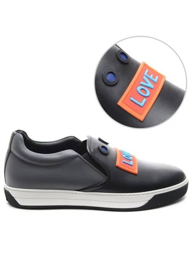 Face Love Fendi Slip On Grey Black - FENDI - BALAAN 2