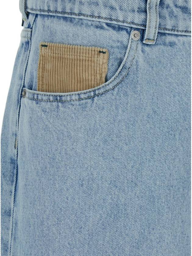 'Le Jean Délavé' Light Blue Jeans With Logo Patch On The Rear In Denim Man - DROLE DE MONSIEUR - BALAAN 3