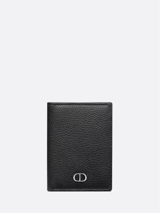 bifold two-stage card wallet black - DIOR - BALAAN.