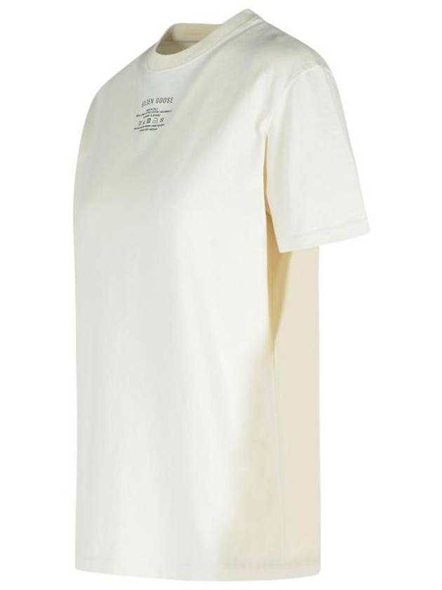 Black Lettering Cotton Short Sleeve T-Shirt White - GOLDEN GOOSE - BALAAN 3