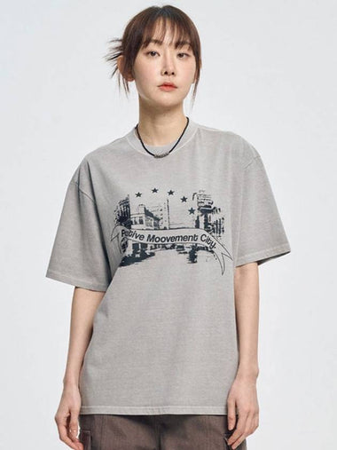 City pigment short sleeve tshirt _ gray beige - MOO - BALAAN 1