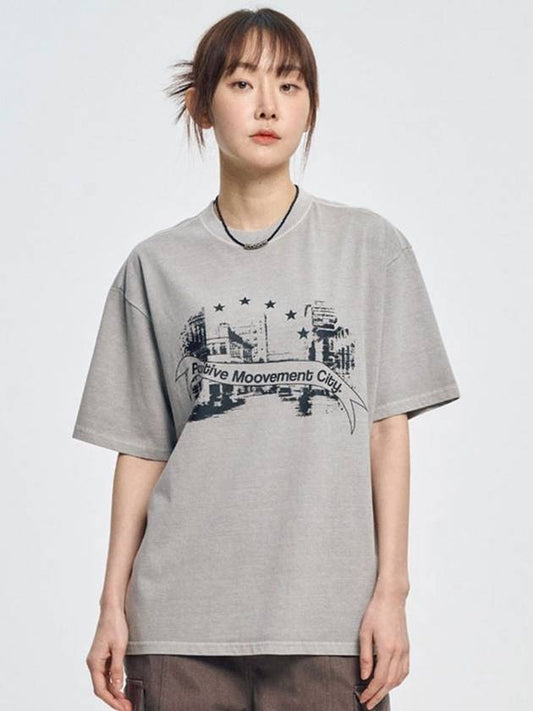 City pigment short sleeve tshirt _ gray beige - MOO - BALAAN 1