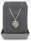 Heart CC logo necklace silver fabric ABE688 - CHANEL - BALAAN 2