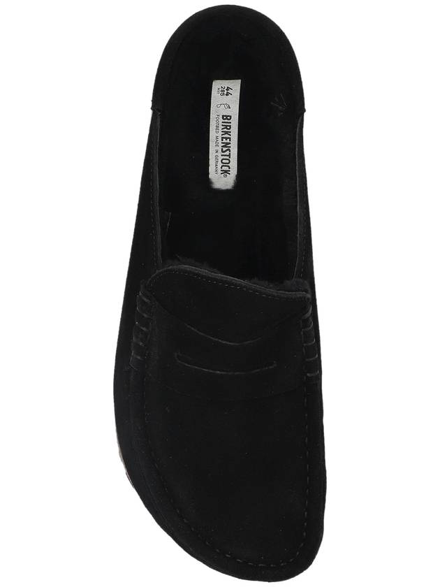 Birkenstock Slides Naples Shearling, Men's, Black - BIRKENSTOCK - BALAAN 6