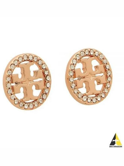 Miller Crystal Stud Earrings Rose Gold - TORY BURCH - BALAAN 2