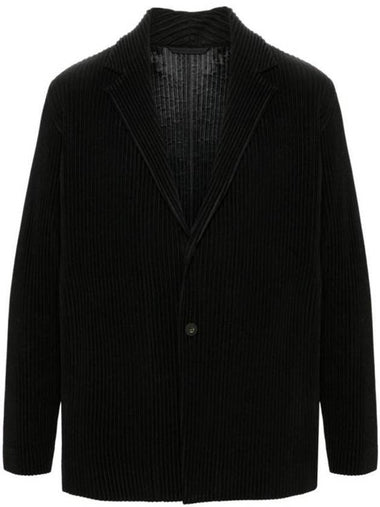 Pleated Fabric Jacket Black - ISSEY MIYAKE - BALAAN 1