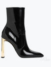 Auteuil Leather Heels Middle Boots Black - SAINT LAURENT - BALAAN 2