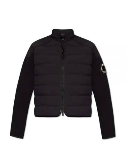 Padded Cotton Zip-Up Cardigan Black - MONCLER - BALAAN 2