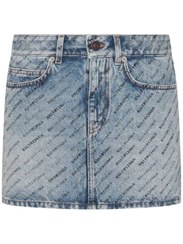 short skirt 744972 TQW66 4141 ICED BLUE - BALENCIAGA - BALAAN 2