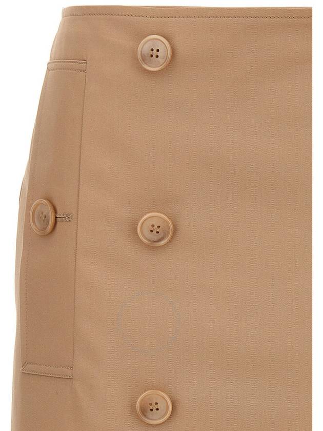 WoMen's Trench Mini Cotton Gabardine A-Line Skirt Pale Nude - BURBERRY - BALAAN 4