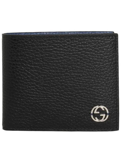 GG Interlocking Two Tone Half Wallet Black - GUCCI - BALAAN 2