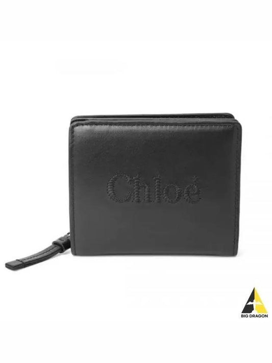 Sense Soft Leather Half Wallet Black - CHLOE - BALAAN 2