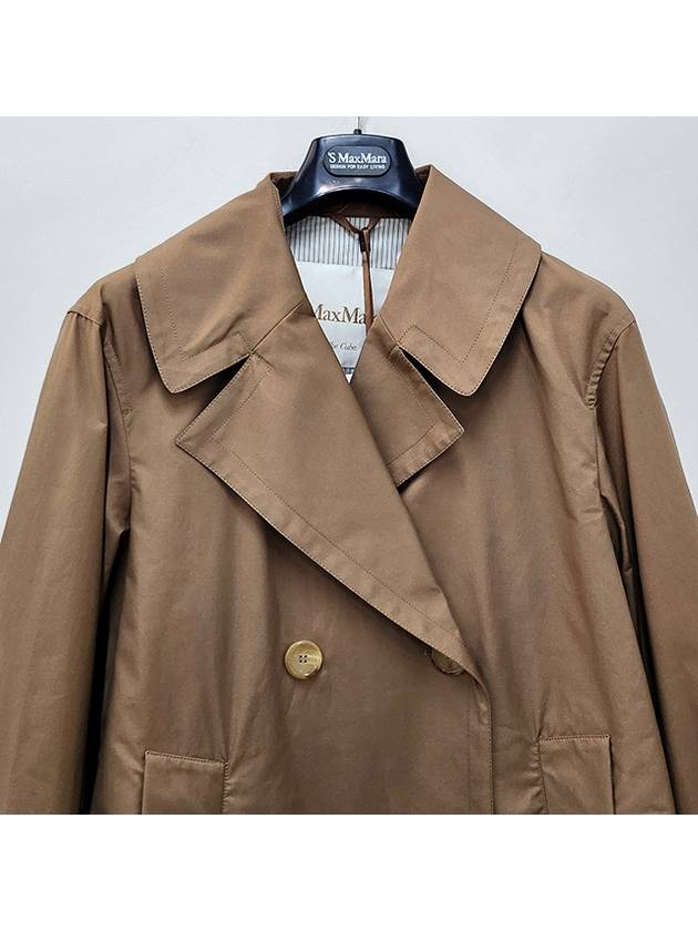 Drip Proof Cotton Twill Over Trench Coat Caramel - MAX MARA - BALAAN 5