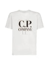 Graphic Logo Print Short Sleeve T-Shirt White - CP COMPANY - BALAAN 2